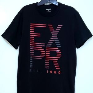 *NEW* Express Men Black Logo Graphic T-shirt